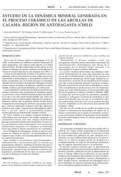 estudio de la din&aacute;mica mineral generada en el proceso cer&aacute;mico de