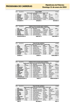 PROGRAMA DE CARRERAS