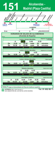 Esquema y Horario de vuelta de la l&iacute;nea (Formato PDF)