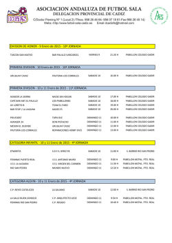 10 Enero de 2015 - 10&ordf; JORNADA PRIMERA - Futbol Sala Cadiz