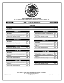 indice - Tribunal Federal de Conciliaci&oacute;n y Arbitraje