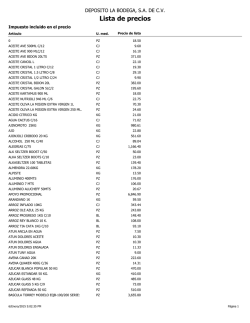 Lista de precios - depositolabodega.com.mx