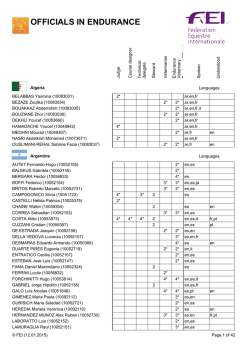 OFFICIALS IN ENDURANCE