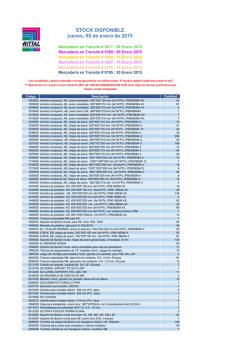 STOCK DISPONIBLE jueves, 08 de enero de 2015 - Actiweb