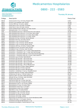 Medicamentos Hospitalarios 0800 - 222 - 0583