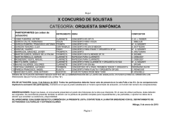 Listado aspirantes orquesta sinf&oacute;nica - Conservatorio Superior de