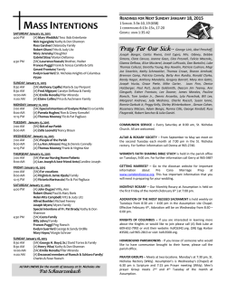 Current Week - Our Lady Of Perpetual Help Parish