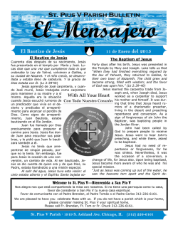 St. Pius V Parish Bulletin - E-churchbulletins.com