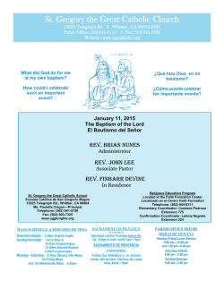 St. Gregory the Great Catholic Church - E-churchbulletins.com