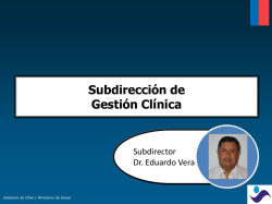 Subdirecci&oacute;n de Gesti&oacute;n Cl&iacute;nica