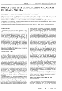 &Oacute;XIDOS DE Nb-Ta DE LAS PEGMATITAS GRAN&Iacute;TICAS DE