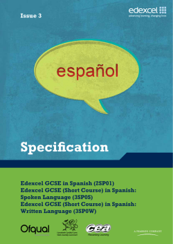 Specification - Edexcel