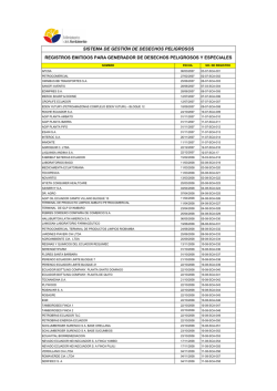 Registros Desechos Peligrosos y Especiales