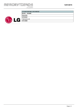 LG SLIM PORTABLE DVD WRITER Modelo : 56300M9 Disponible