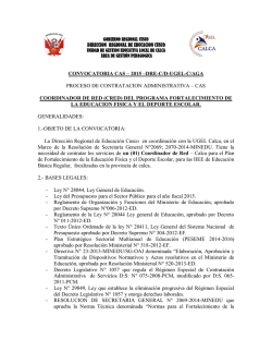 convocatoria cas &ndash; 2015 &ndash;dre-c/d-ugel-c/aga proceso - UGEL Calca