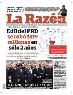 Se van a Morena sin dejar el PRD para embolsarse $75 - La Raz&oacute;n