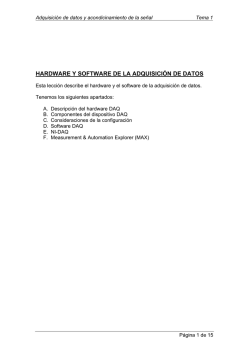 Adquisici&oacute;n de Datos y Acondicionamiento de la Se&ntilde;al