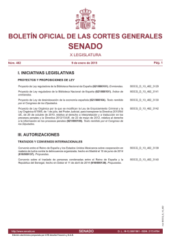 bolet&iacute;n oficial de las cortes generales senado