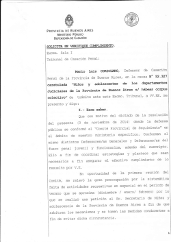 Escrito al TCP solicitando se certifique cumplimiento de medidas