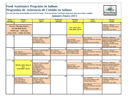 Food Distribution Calendar - The Food Bank for Monterey County