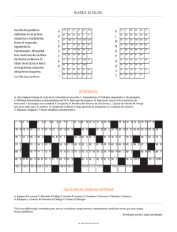 ReFeRenCias sOlUCi&oacute;n del dOMinGO anTeRiOR