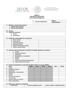 FORMATO: Proyecto del eje Capacitaci&oacute;n 2015 - Setec