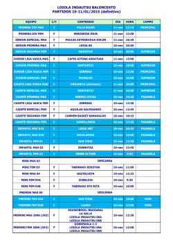 partidos semanales - loiola indautxu