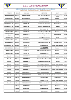 Horarios - C.D. Lugo-Fuenlabrada