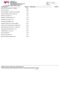 L i s t ado de Of e r t as