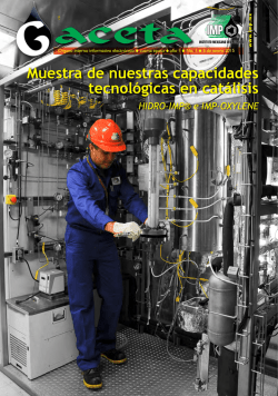 Muestra de nuestras capacidades tecnol&oacute;gicas en cat&aacute;lisis