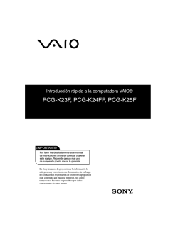 Introducci&oacute;n r&aacute;pida a la computadora - Sony