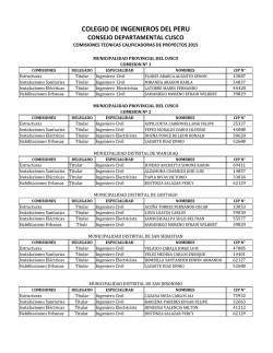 Resultados - CIP - Consejo Departamental Cusco