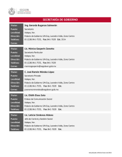 Directorio de Funcionarios - segobver.gob.mx