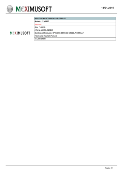 HP KIOSK MERCOM VS022LP DISPLAY Modelo - Meximusoft.com