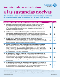 Yo quiero dejar mi adicci&oacute;n a las sustancias nocivas - Anthem
