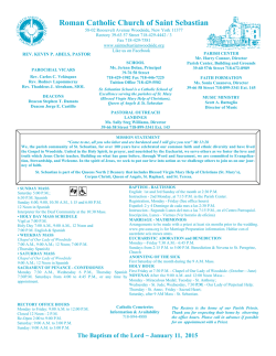 Roman Catholic Church of Saint Sebastian - E-churchbulletins.com