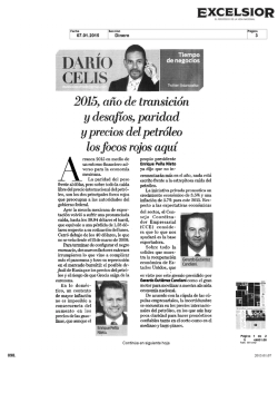 2015 a&ntilde;o de transici&oacute;n y desaf&iacute;os - ceesp