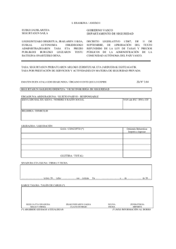 GOBIERNO VASCO DEPARTAMENTO DE SEGURIDAD