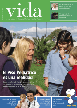 El Piso Pedi&aacute;trico es una realidad - Hospital Universitario Austral