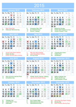 January 2015 February 2015 March 2015 April 2015 May 2015