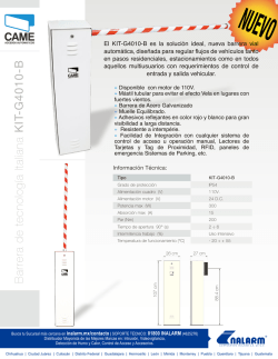 Barrera de tecnolog&iacute;a Italiana KIT-G4010-B