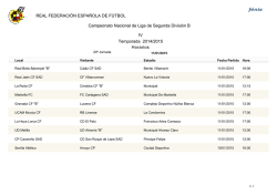 20&ordf; Jornada de SEGUNDA DIVISI&Oacute;N B - Real Federaci&oacute;n Espa&ntilde;ola
