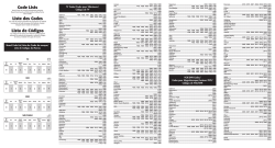 Code Lists Liste des Codes Lista de C&oacute;digos - RCA