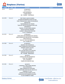 Empleos (Varios) - Amorel Pasto