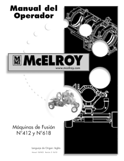Manual del Operador - McElroy Manufacturing