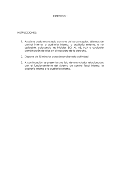 EJERCICIO 1 INSTRUCCIONES: 1. Asocie a cada enunciado con