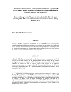Antecedentes hist&oacute;ricos de la deuda p&uacute;blica colombiana. El papel