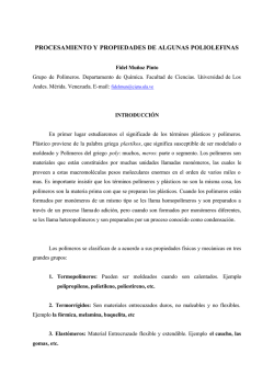 PROCESAMIENTO Y PROPIEDADES DE ALGUNAS POLIOLEFINAS