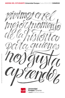 AGENDA DEL ESTUDIANTE Universidad Europea Curso 2014