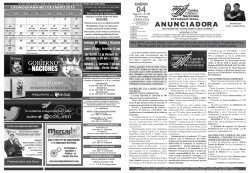 anunciadora del 04 al 10 de enero - Federaci&oacute;n Centro Cristiano